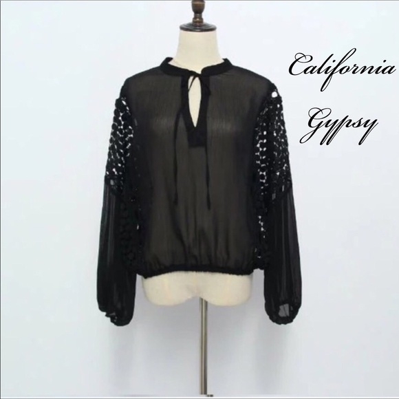 RESTOCKING🎉Bohemian festival gypsy crochet blouse - Picture 3 of 6